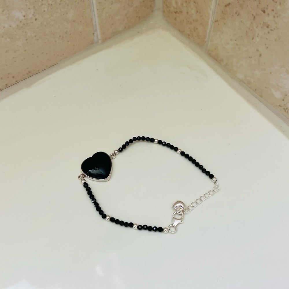 Natural Black Onyx 2 Bracelets - Picture 5 of 9